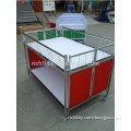 Cheap price wholesale Portable Movable Folding supermarket promotion desk with wheels